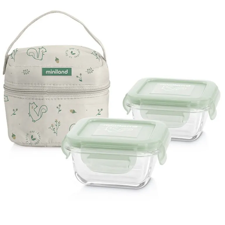 Miniland Conjunto de 2 Recipientes Natusquare - Chip