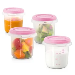 Miniland Conjunto de 4 Recipientes 250ml - Rosa