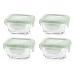Miniland Conjunto 4 Recipientes Vidro Quadrado - Chip