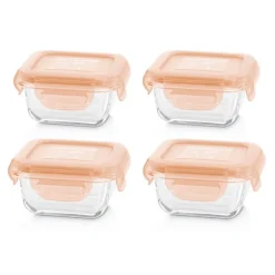 Miniland Conjunto 4 Recipientes Vidro Quadrado - Bunny