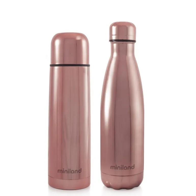 Miniland Termo Líquidos 500ml + Garrafa Térmica Deluxe Rose