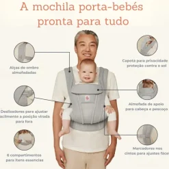 Mochila Porta-bebés Omni Deluxe Linho da Ergobaby - Natural