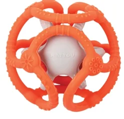 Nattou Bola Silicone - Laranja e Cinza