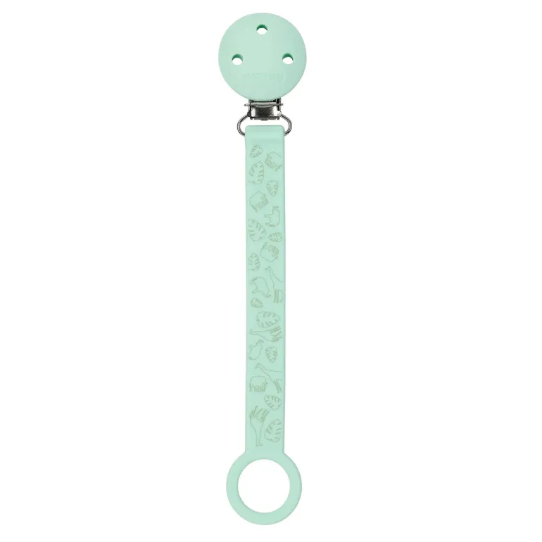 Nattou Prende Chupeta Silicone - Menta Com Animais