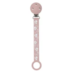 Nattou Prende Chupeta Silicone - Rosa Com Flores