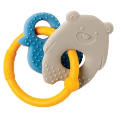 Nattou Roca Silicone - Urso+Pato Aro Ocre