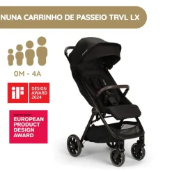 Nuna Carrinho de Bebé Trvl Lx - Caviar