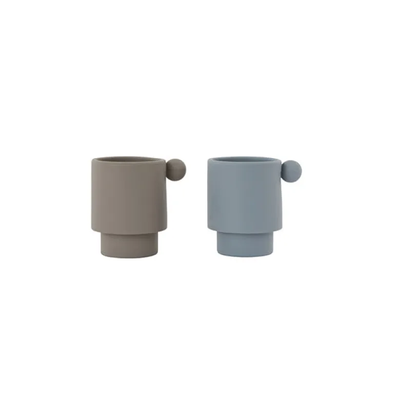 OYOY - 2 Copos - Dusty Blue / Clay