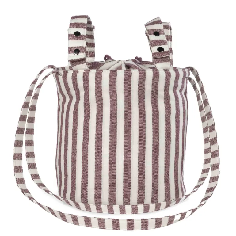 Pasito a Pasito Bolsa Bucket Cherry Rayas