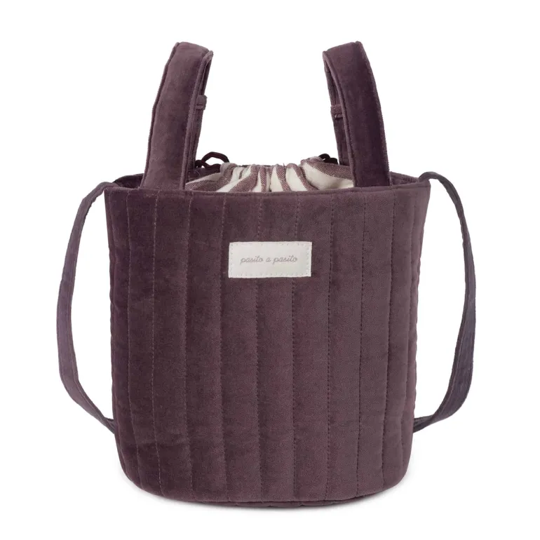 Pasito a Pasito Bolsa Bucket Cherry Velvet