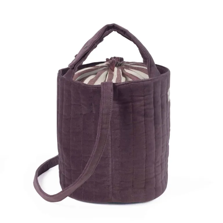 Pasito a Pasito Bolsa Bucket Cherry Velvet