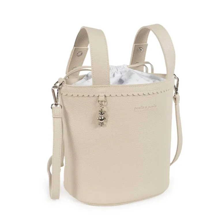 Pasito a Pasito Bolsa Bucket Icon Cream