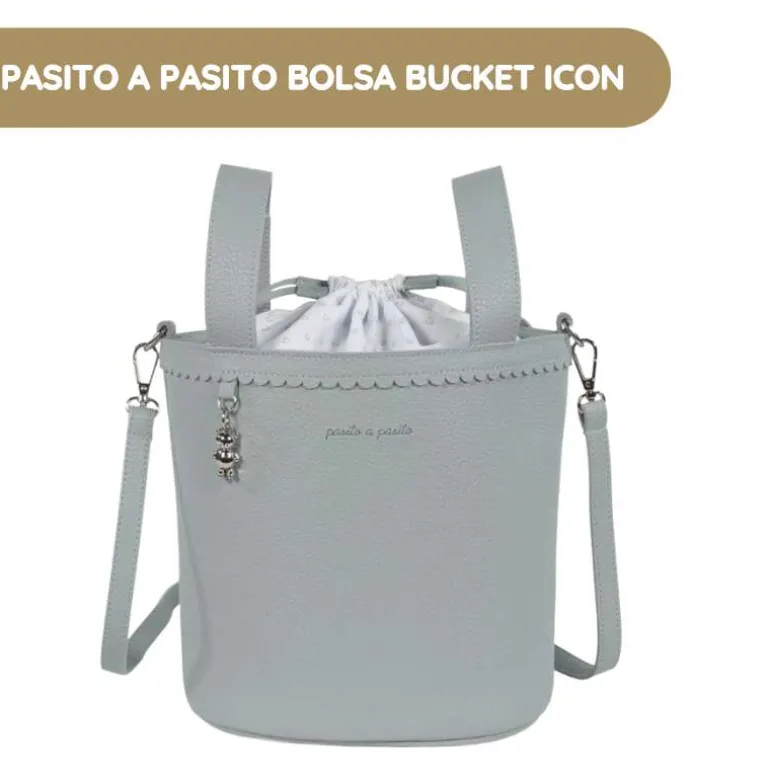 Pasito a Pasito Bolsa Bucket Icon Green