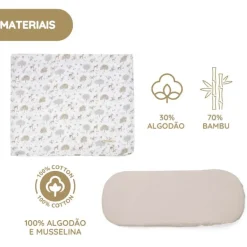 Pasito a Pasito Conjunto Lençol + Muselina Nara