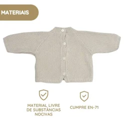 Pasito a Pasito Conjunto Recém-nascido Tricot 0-1M/56 cm - Rosa