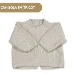 Pasito a Pasito Conjunto Recém-nascido Tricot 0-1M/56 cm - Rosa
