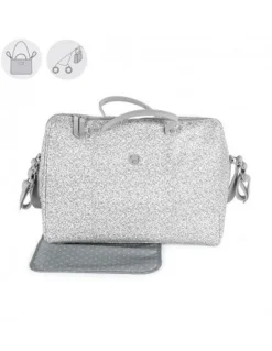 Pasito a Pasito Mala de Passeio Flower Mellow - Gris
