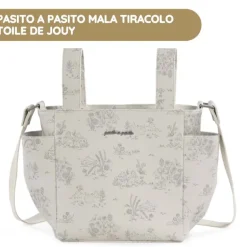 Pasito a Pasito Mala Tiracolo Toile de Jouy - Cream