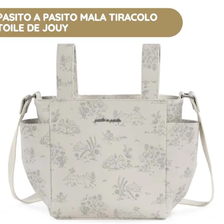Pasito a Pasito Mala Tiracolo Toile de Jouy - Cream