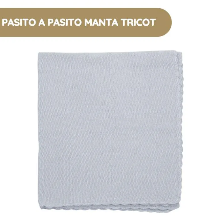 Pasito a Pasito Manta Tricot - Azul