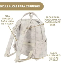 Pasito a Pasito Mochila Toile de Jouy - Cream