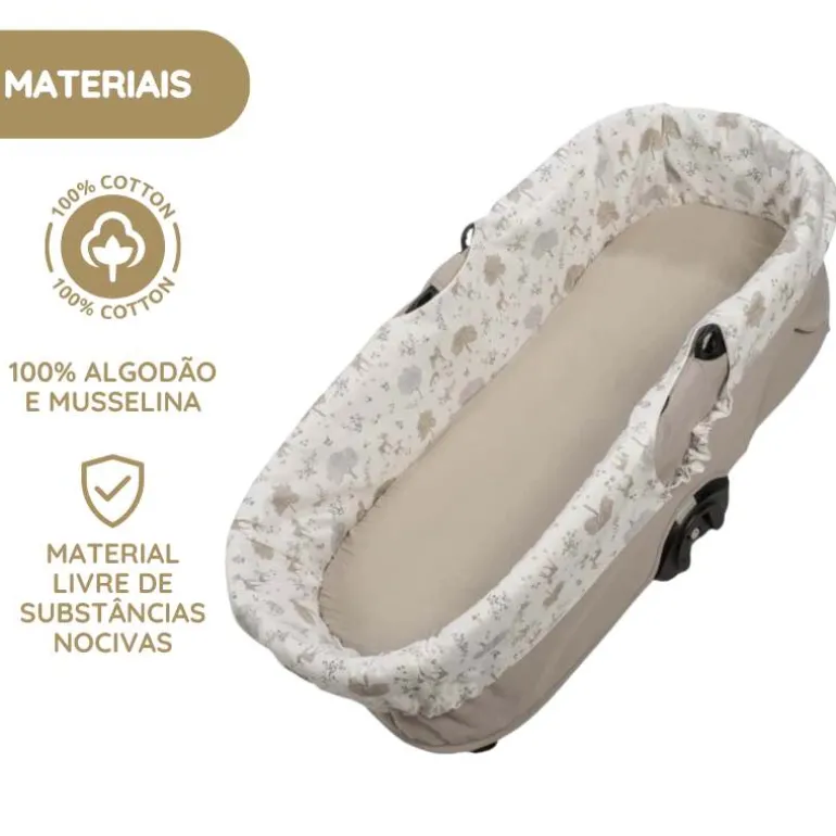 Pasito a Pasito Nara Conjunto Capa + Lençol para Alcofa