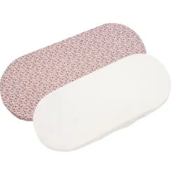 Pasito a Pasito Pack 2 Lençóis Ajustáveis para Alcofa Cherry Flor