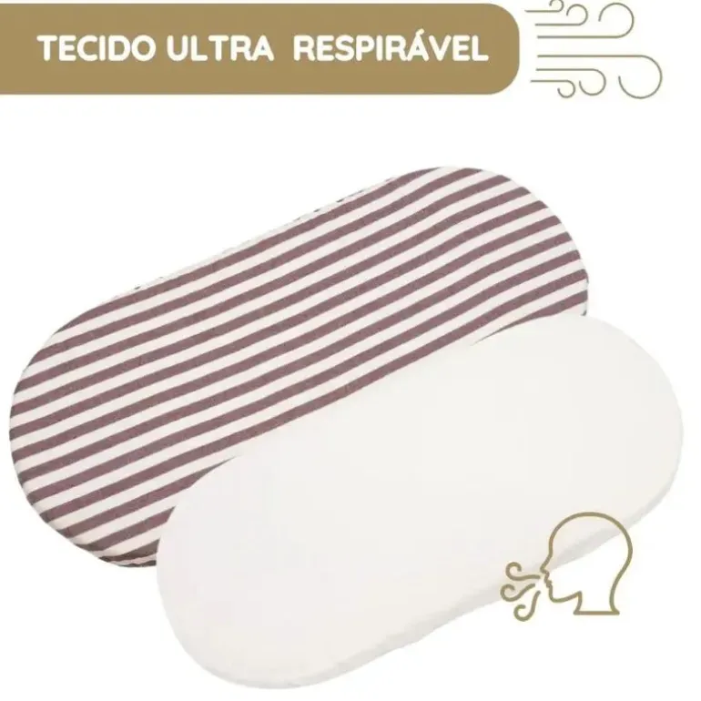 Pasito a Pasito Pack 2 Lençóis Ajustáveis para Alcofa Cherry Rayas
