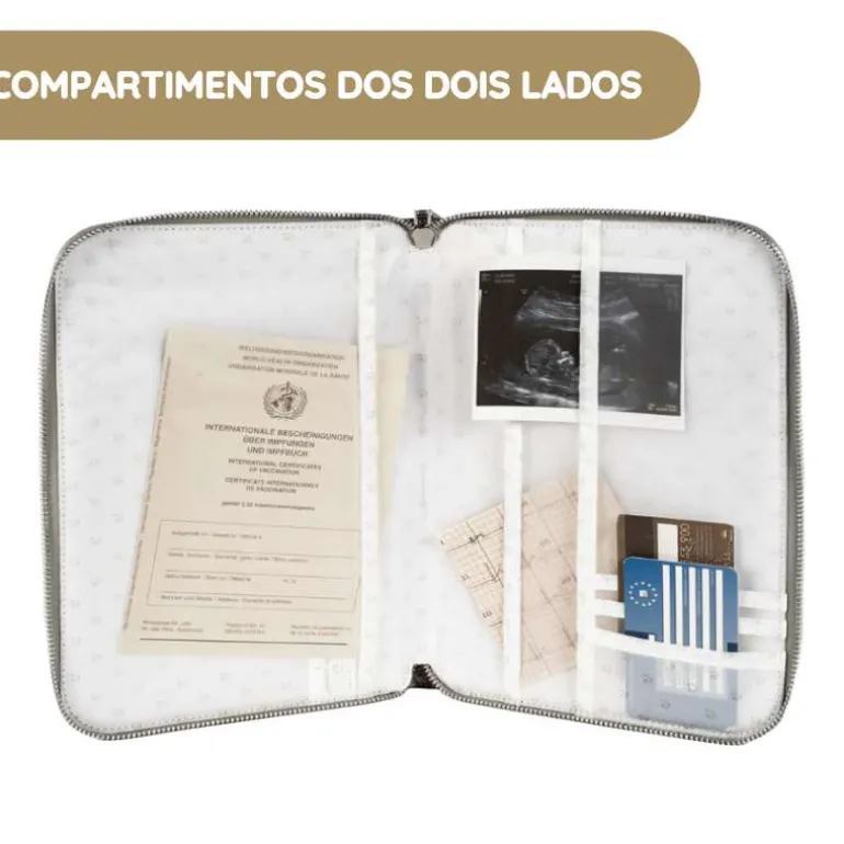 Pasito a Pasito Porta Documentos Toile de Jouy - Forest
