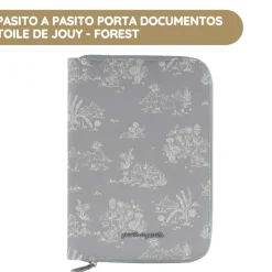Pasito a Pasito Porta Documentos Toile de Jouy - Forest