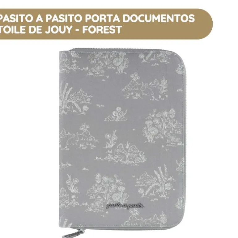 Pasito a Pasito Porta Documentos Toile de Jouy - Forest