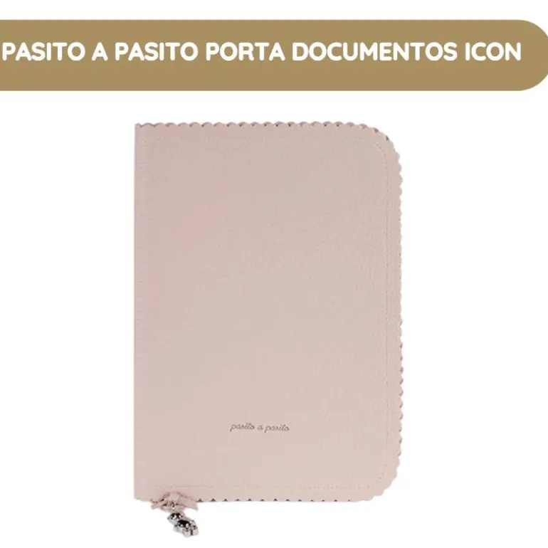 Pasito a Pasito Porta Documentos Icon - Rose