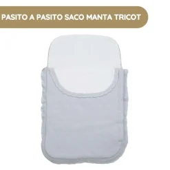 Pasito a Pasito Saco Manta Tricot - Azul