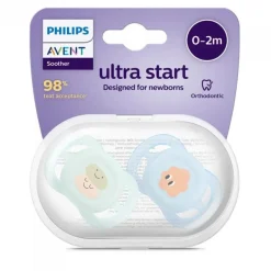 Philips Avent 2 Chupetas 0-2M Ultra Start Deco - Menino