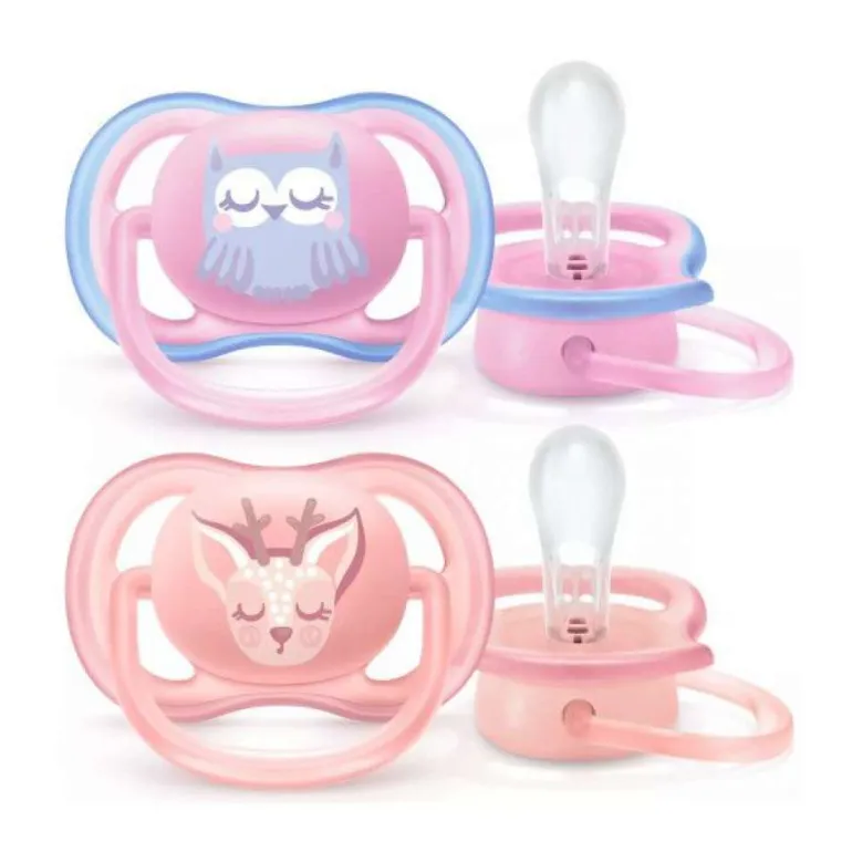 Philips Avent - 2 Chupetas - Ultra Air - Deco - 0-6 M - Menina