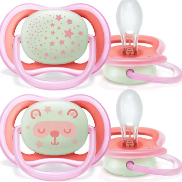 Philips Avent - 2 Chupetas - Ultra Air - NT – 6-18 M - Menina