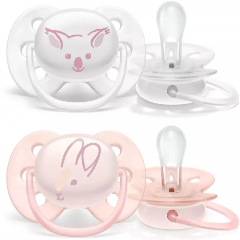Philips Avent - 2 Chupetas - Ultra Soft - Deco 0-6M - Menina