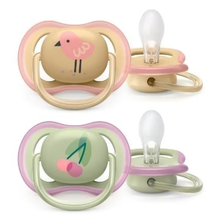 Philips Avent - 2 Chupetas - Ultra Air Trendy 0-6 M - Menina