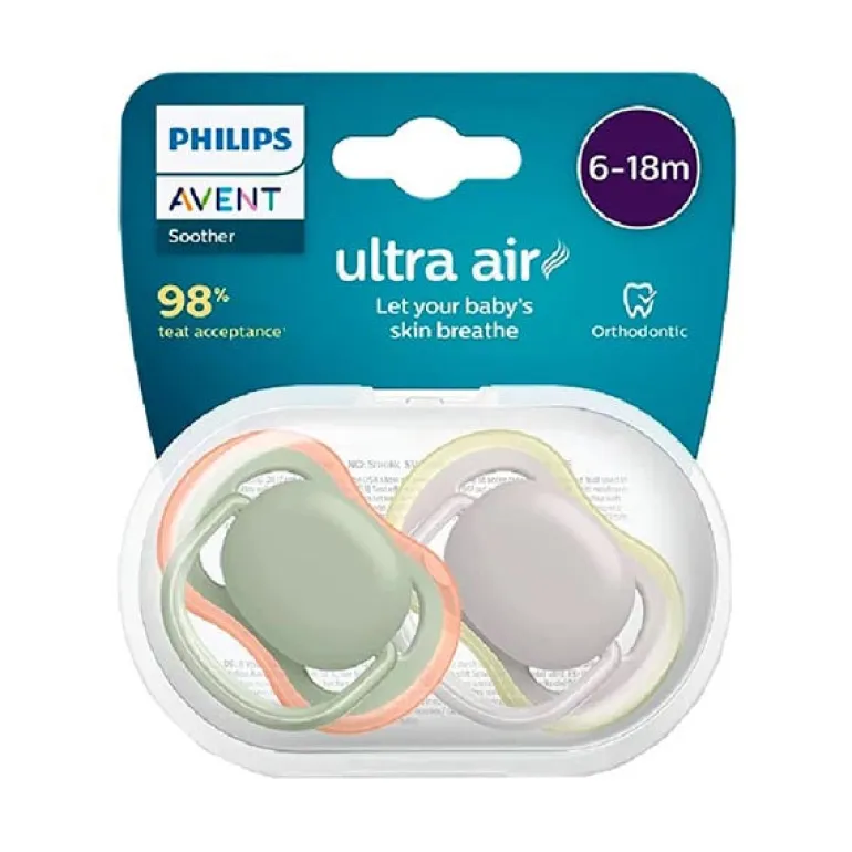 Philips Avent - 2 Chupetas - Ultra Air Neutra 6-18M