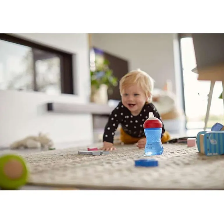 Philips Avent Copo de Aprendizagem Bico Macio - 300 ml. - Azul/Vermelho
