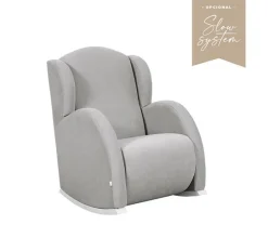 Poltrona de Amamentação Flor Slow System da Micuna - Branco Babybacter Grey
