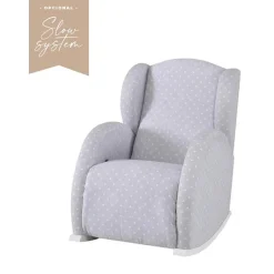 Poltrona de Amamentação Flor Slow System da Micuna - Branco Galaxy Gris