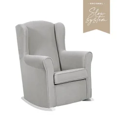 Poltrona de Amamentação Nanny Slow System da Micuna - Branco Babybacter Grey