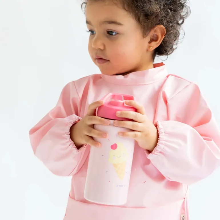 Saro Babete impermeável com mangas - Rose