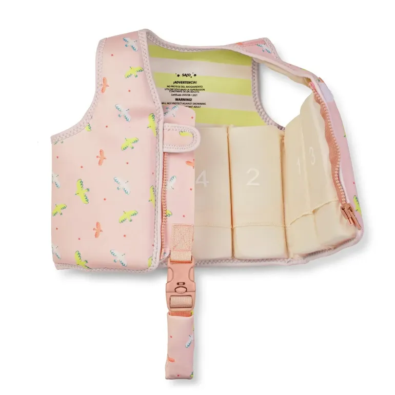 Saro Colete de Flutuação de Aprendizagem S 1-3 anos - Tropicool Pink