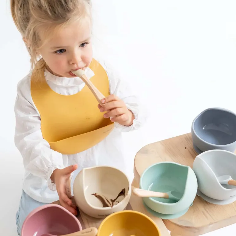 Saro Set de alimentação Nordic Wave - Mostarda
