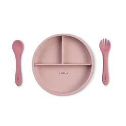 Saro Set de alimentação silicone Food & Fun - Rose