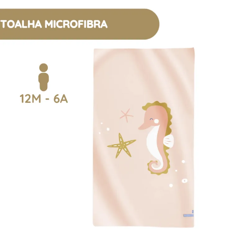 Saro Toalha de microfibra Seahorse