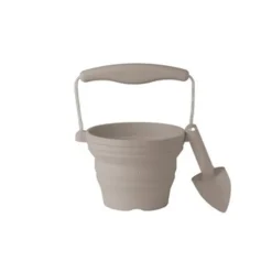 Scrunch - Mini Balde de Praia em Silicone c/ Pá - Cinza