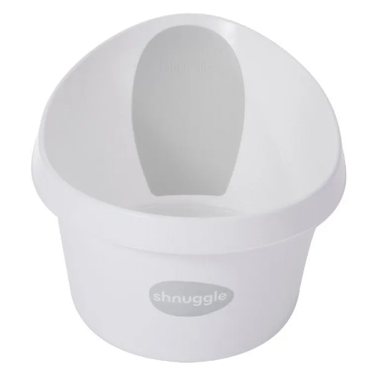Shnuggle Banheira - Branca c/ encosto Cinza